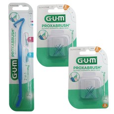 GUM 검 항균 치과 치간칫솔 605+리필, 1개, 2개입, 0.9mm