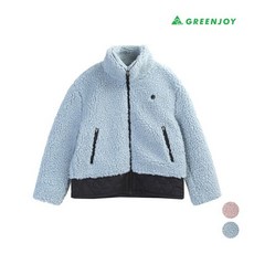 그린조이 여성 우븐 패치 플리스 점퍼_GF23WJ23W