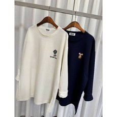 好康批起來 韓國女裝 現貨深藍 棒打TOM&JERRY湯姆/傑利鼠 可愛卡通寬鬆上衣, 1個, 深藍