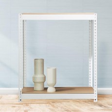 스피드랙 무볼트 조립식 선반 2단 600 x 500 x 900, 화이트, 9mm 양면코팅 보드