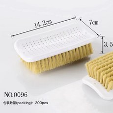 多功能軟毛鞋油洗衣刷子 鞋刷 清潔刷 洗洗地, 1個, 白色:17.2*7*3.5