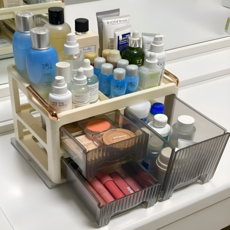 하이호프 용도별 분리수납 다용도 화장품 정리함, 1개, 화이트