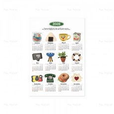 2026년 달력 최화정 음식 캘린더 벽걸이 인테리어 벽달력 포스터 예쁜, 1개, 6) 6번 스타일 1개 유화 캔버스 35x50