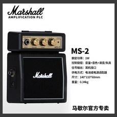 Marshall MS2 배터리 앰프 기타 전원 휴대용 미니스피커, MS-2 블랙 미니 스피커