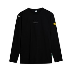 테크니스트 TNT65141 배드민턴 공용 코튼라이크 오버핏 데일리 긴팔 티셔츠 블랙