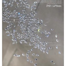 鋯石飾品 平底 輕奢排鑽 美甲異形鑽, 1個, 迷你菱型 - 白鑽