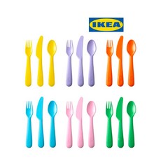 이케아 칼라스 IKEA KALAS 유아식기 뉴컬러, 1세트, 식기도구, 비비드컬러