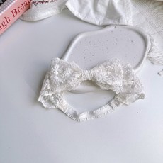 Sweet Twins 韓系寶寶蕾絲花朵蝴蝶結髮帶