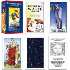 Universal Waite 塔羅牌占卜卡牌 邊框全彩版, 普及版經典偉特, 1個