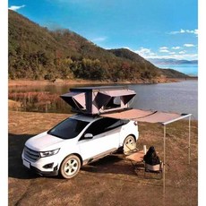 알루미늄 하드쉘 루프탑텐트 전자동 차박 SUV 캠핑, 상세페이지 참고, 중형 / 이중솜 / 블랙+그레이