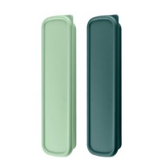 HMDZMR 여행용 기구 케이스 2팩 재사용 가능한 플랫웨어 박스 실버웨어 보관 박스 식기 홀더 포크 스푼 젓가락 도시락용 22.9 x 5.8cm(9 2.3인치) (뒷면, 그린, 다크 그린