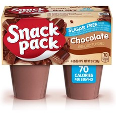 스낵 팩 파이 푸딩 컵스 초콜릿 슈가 프리, 369g, 1개