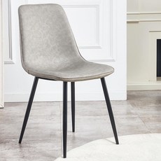 식탁 의자 인조가죽 다이닝체어 고급스러운 색상 패브릭, 1개, 연회색