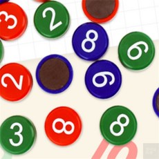 열세달 마켓 숫자 원형자석 스케쥴표, 빨강, 1개