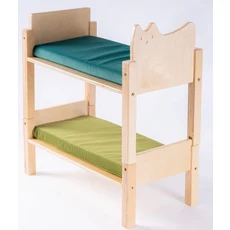 雙層貓咪木製床墊 貓咪玩具 貓咪睡墊 寵物家具, 單色, 1個