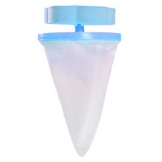 袋型洗衣機漂浮濾毛器, 藍色, 1個