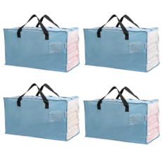 WORKPRO 대용량 PE 수납 정리 이사 가방, 1세트, 푸른 색