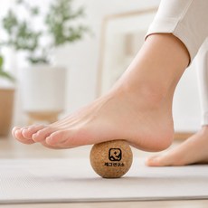 레그연구소 코르크 마사지볼 발바닥지압 땅콩볼, 브라운, 1개