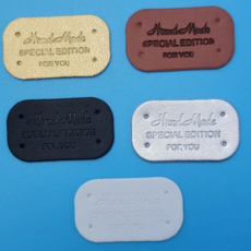 인조 가죽 라벨 빈티지 수공예 부자재 핸드메이드 라벨 재료 타원형 라운드 고급 신발 수제 작품 태그 모자