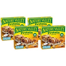 Nature Valley Breakfast Bars Protein Granola Bars Peanut Butter Dark Chocolate Chewy Gluten-Fr, 5 Count (Pack of 4), Coconut Almond, 50g, 4개