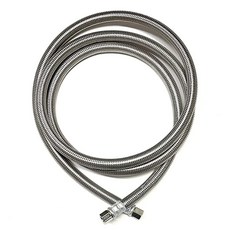 Shark Industrial 1.8m6피트 스테인리스 스틸 브레이드 아이스 메이커 호스 0.6cm1/4인치 콤프 x 0.6cm1/4인치 콤프 연결 404189