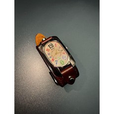 빈티지 스타일 가죽 시계 Eyes Holding Time 손목시계