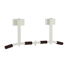 家用室內引體向上單槓：加厚打孔掛牆式健身固定吊桿, 側梁固定款白色送全套螺絲下宅配