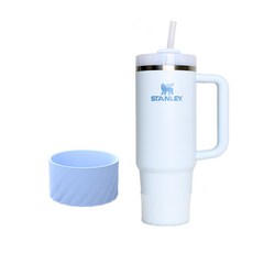 눈도라 스탠리 호환 텀블러 바닥 커버 실리콘 부츠 커버 미끄럼방지 컵홀더 꾸미기 퀜처 591 887, (M)스카이블루 바닥커버, 1개