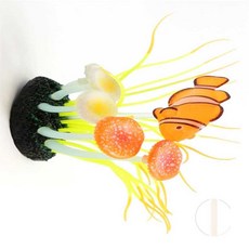 [라이프코치] 수족관 야광 인조수초 흰동가리