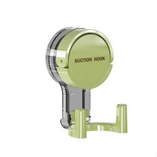 마운트 진공 흡입 후크에 욕실 스토리지 없음 걸이 주방 후크 수건 이동식 드릴링, Double headed Green
