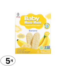 Hot Kid Baby Mum-Mum Gentle Teething Wafers 바나나, Banana, 5개, 50g