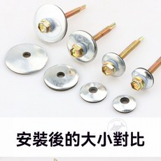 桃園出貨 加大墊橡膠墊圓墊 防滑墊圈鑽尾墊片 防水複閤墊片六角鑽尾絲自攻螺絲墊片圓形複閤墊片鑽尾絲墊片, 1個, 孔粗約5.5毫米+外圓直徑約16毫米,100個【鐵片塑膠一體防水】