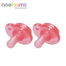 nookums 美國 仿母乳實感矽膠奶嘴 2入組, 1個, 粉色