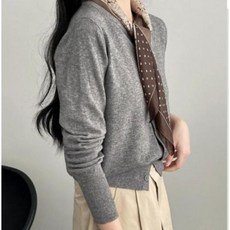 여성 니트 가디건 라운드넥 긴팔 카디건 베이직 슬림핏 단추 간절기 봄 가을