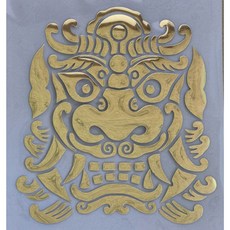 의류전사지 스티커 치우천왕 도깨비 티셔츠 금박전사지 다리미 열 접착스티커, 1개, 금박(10cm)