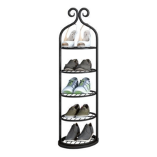 미샤리빙 현관 신발정리대 실내화 거치대 신발장, 5단 블랙, 1개