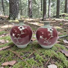 개업선물 2개1세트 한국 수제 국산 진사 소매 도자기화병 센스있는개업선물 외국인선물, 진사소매