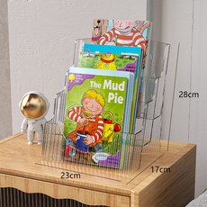 桌趣 兒童繪本展示架 桌面小型書籍收納架 繪本收納省空間 房間整潔, 透明繪本展示架-1件裝