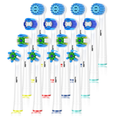 Oral-B 棕色電動牙刷頭成人 EB17 EB20 EB25 EB50 兼容可填充刷頭套裝 16