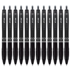 자바 제트라인 초저점도 볼펜 1다스(12자루), 1개, 0.7mm-검정(12P)
