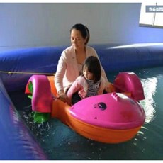 물놀이 에어풀장 간이 에어바운스 물놀이장 야외 수영장 풀장, 탠덤 보트 (색상 랜덤)