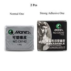 마리의 회색 플라스틱 지우개 블렌딩 하이라이트 쉐이딩 스무딩 스케칭 드로잉용 반죽형, 1개, 1. 2pcs