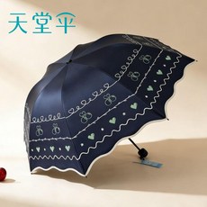 深拱形蘑菇公主傘摺疊傘女黑膠防曬防紫外線太陽傘 副廠商品