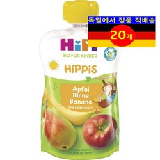 HiPP 하이피피 12개월 이상 유아용 100% 순수 오가닉 곡물 과일 퓨레 이유식 무설탕 100g 10개