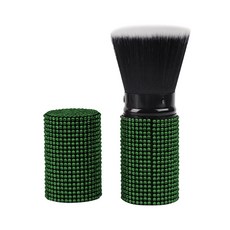 DFMEI 新款鑲鑽粉塵刷毛刷清潔去塵指甲親膚化妝刷腮紅刷美甲店工具, 綠鑽:如圖, 1個