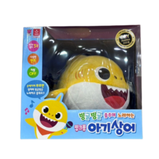 오로라월드 핑크퐁 빙글빙글 춤추며 노래하는 아기상어 작동동물인형, 혼합 색상, 1개