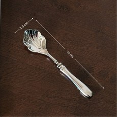不鏽鋼貝殼造型盤子 鏡面拋光 復古甜點盤, 貝殼勺, 1個