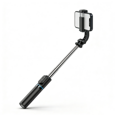 AIVK H1S 藍芽自拍棒 美顏補光 三脚架 直播腳架, 黑色（加長桿+美顏補光）-送藍牙自拍器, 1個