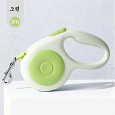 코어엑시스 반려견 자동 리드줄 강아지 산책줄 자동 리트랙터블 탈출 방지 대 중 소형견 고양이 사용 가능, 1개, 그린
