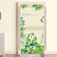 현관문스티커 현관문 리폼 시트지포레스트 보타니컬 01 fre*71010Sq